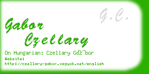 gabor czellary business card